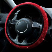 Cuscino di guida antiscivolo con diamanti bling - adattabile - 37-38 cm - decorazione auto di lusso