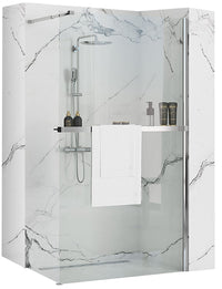 Parete Doccia Rea Aero N 70 Transparent Mensola Evo