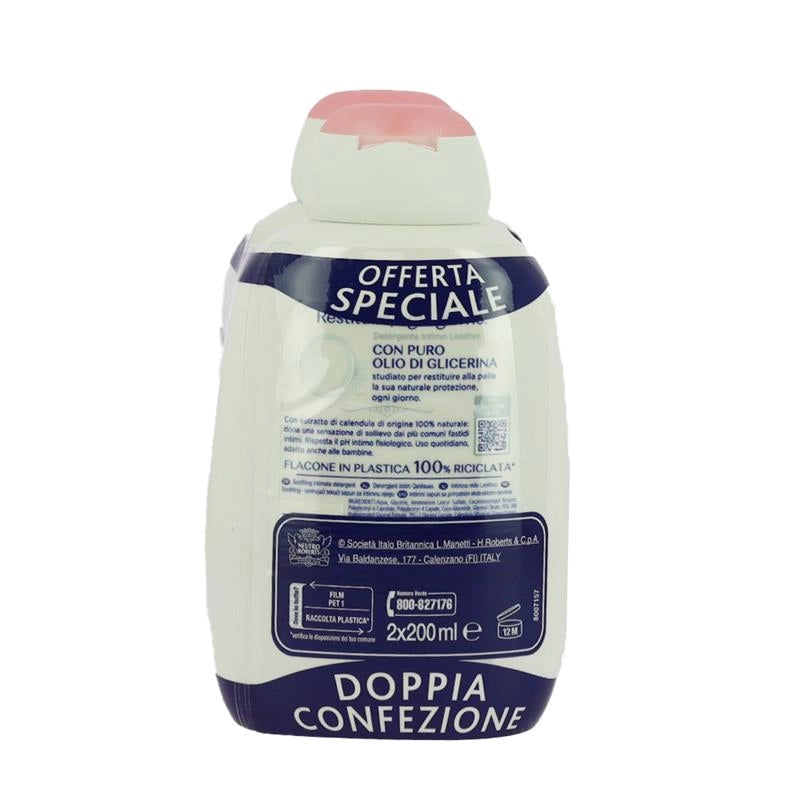 NEUTRO ROBERTS SAPONE INTIMO LENITIVO CON ESTRATTO DI CALENDULA IN FORMATO DOPPIO 2X200ML