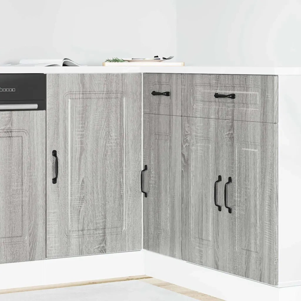 Base da Cucina-Mobile Base da Cucina Kalmar Grigio Sonoma in Legno Multistrato 386024