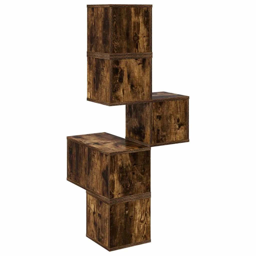 Mensola Angolare da Parete Rovere Fumo 48 x 48 x 120 cm 8012232