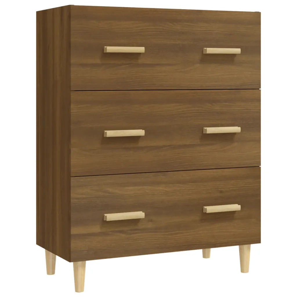 Credenza Rovere Marrone 70x34x90 cm in Legno Multistrato 817347