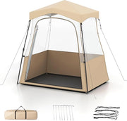 Tenda sportiva, tenda trasparente con visuale libera, telaio robusto e borsa per il trasporto, tenda da campeggio per esterni, tenda a bolla pop-up per guardare gli sport, fare il tifo, campeggiare (160 x 160 x 175 cm)