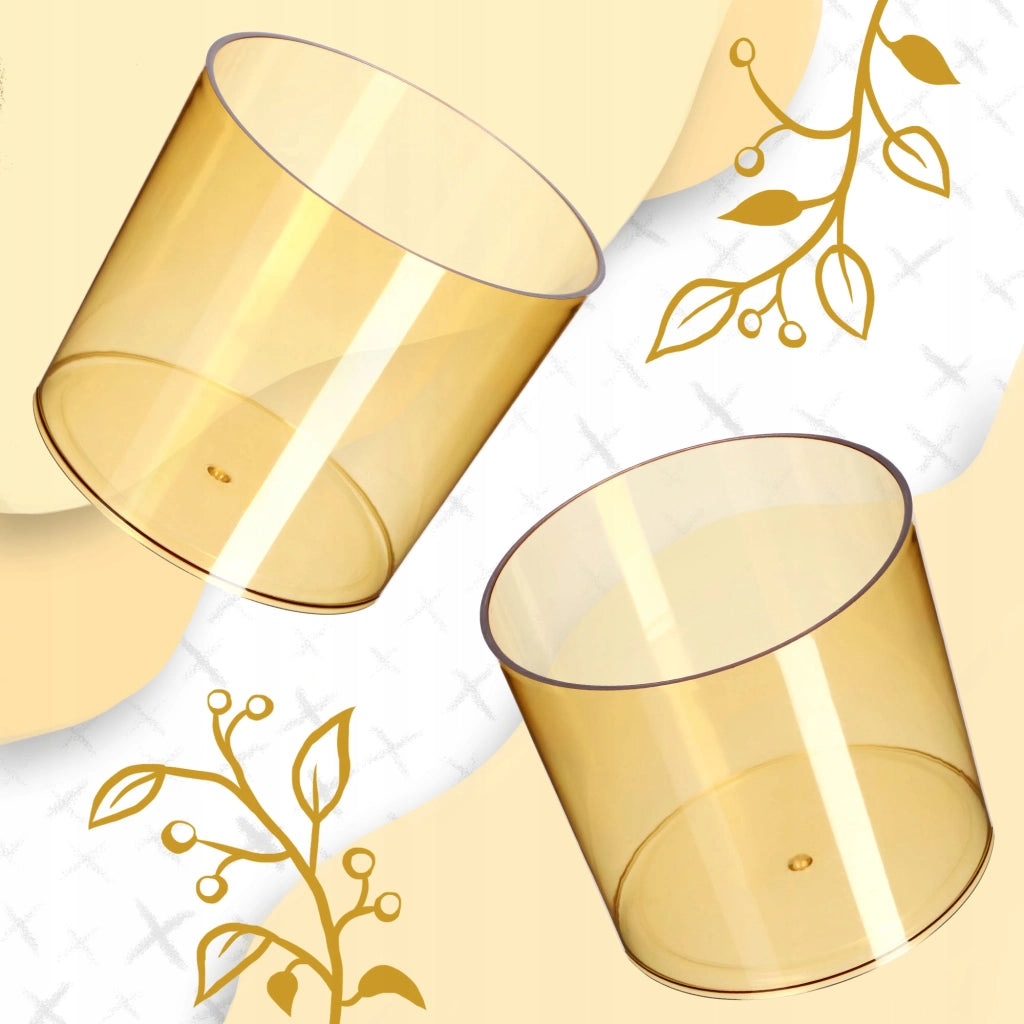 Vaso da fiori rotondo KADAX in plastica, 12,5 cm, arancione