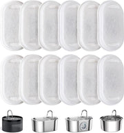 Filtro per fontanella per gatti - 12 filtri per 3,2L/2L/1,8L fontanelle, filtrazione tripla multipla