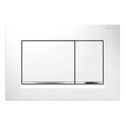 Geberit placca di comando Sigma 30 doppio tasto bianco/cromato lucido