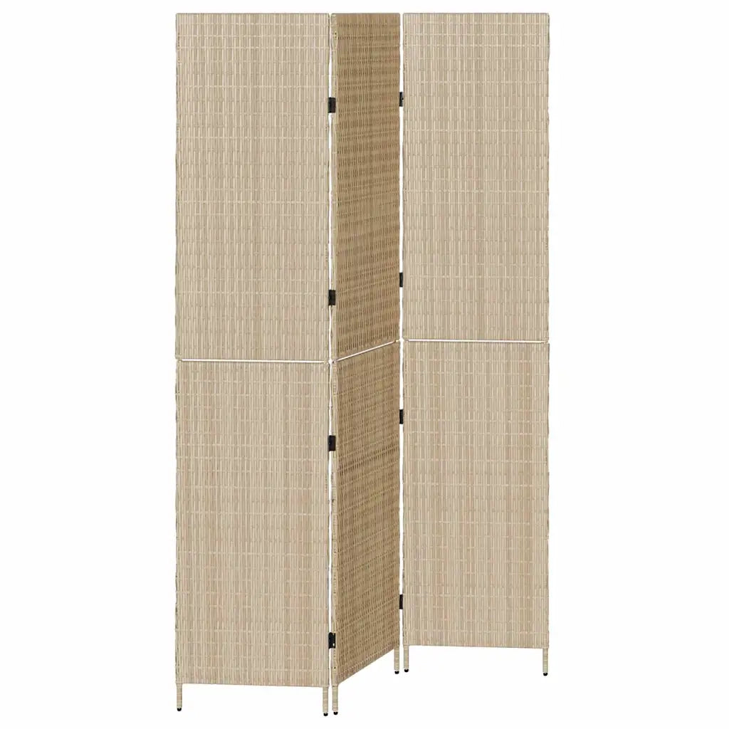 Divider per stanze | Paravento | Divisorio Ambienti Beige 146 x 200 cm polyrattan