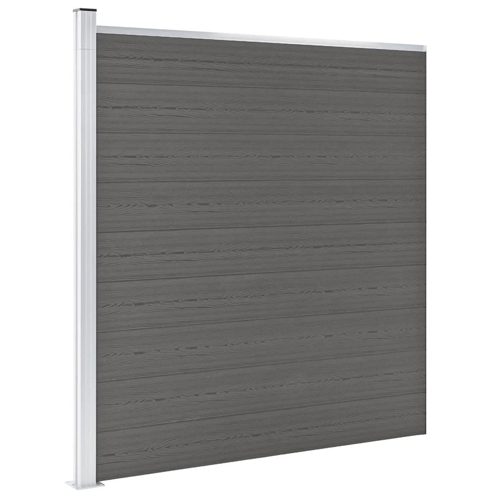 Pannello di Recinzione in WPC 175x186 cm Grigio cod mxl 6297