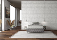 Letto 1 Piazza e Mezzo Sommier 120x190 cm con Rete e Contenitore Azelia Era 09 Blu