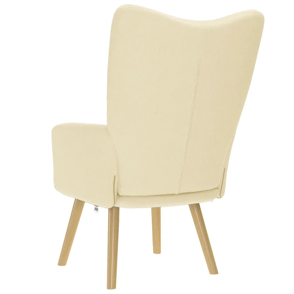 vidaXL Sedia Relax Crema in Tessuto