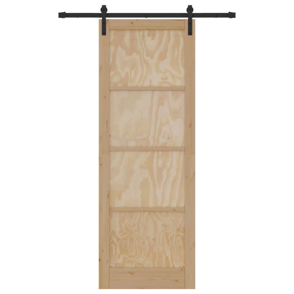 Porta scorrevole Naturale 83 x 232 cm Legno Massello di Pino