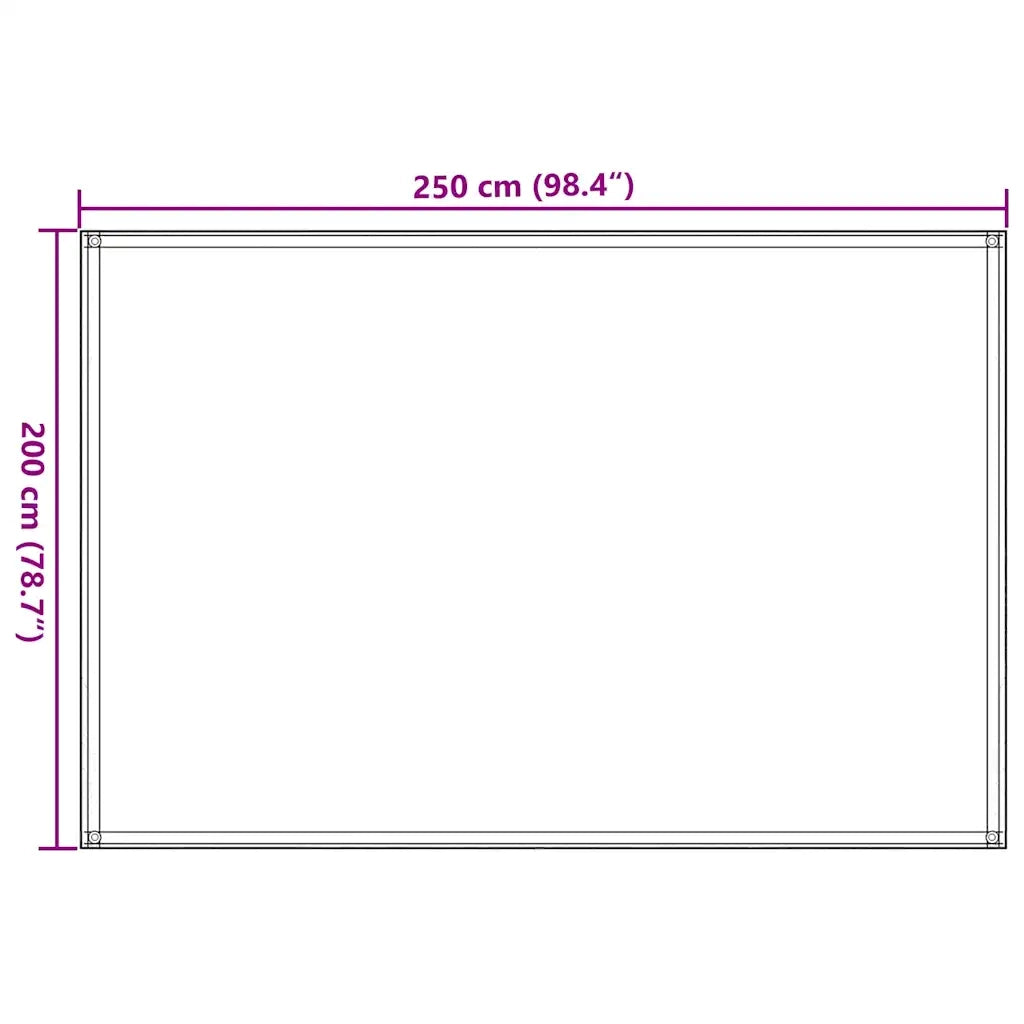 Tappeto da Tenda 250x200 cm Marrone 310799