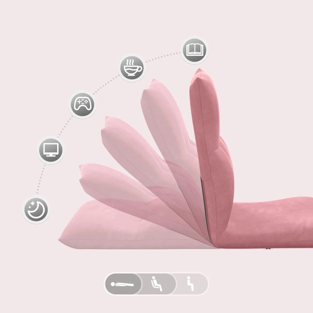 Sedia a pavimento regolabile Rosa Velluto