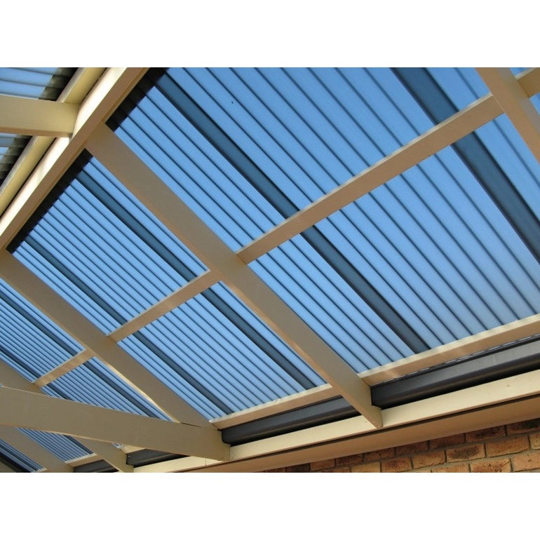1 Lastra di Policarbonato Corrugato "SuperDur" ONDA 76/18 mm CLEAR 1265X1000mm con protezione UV