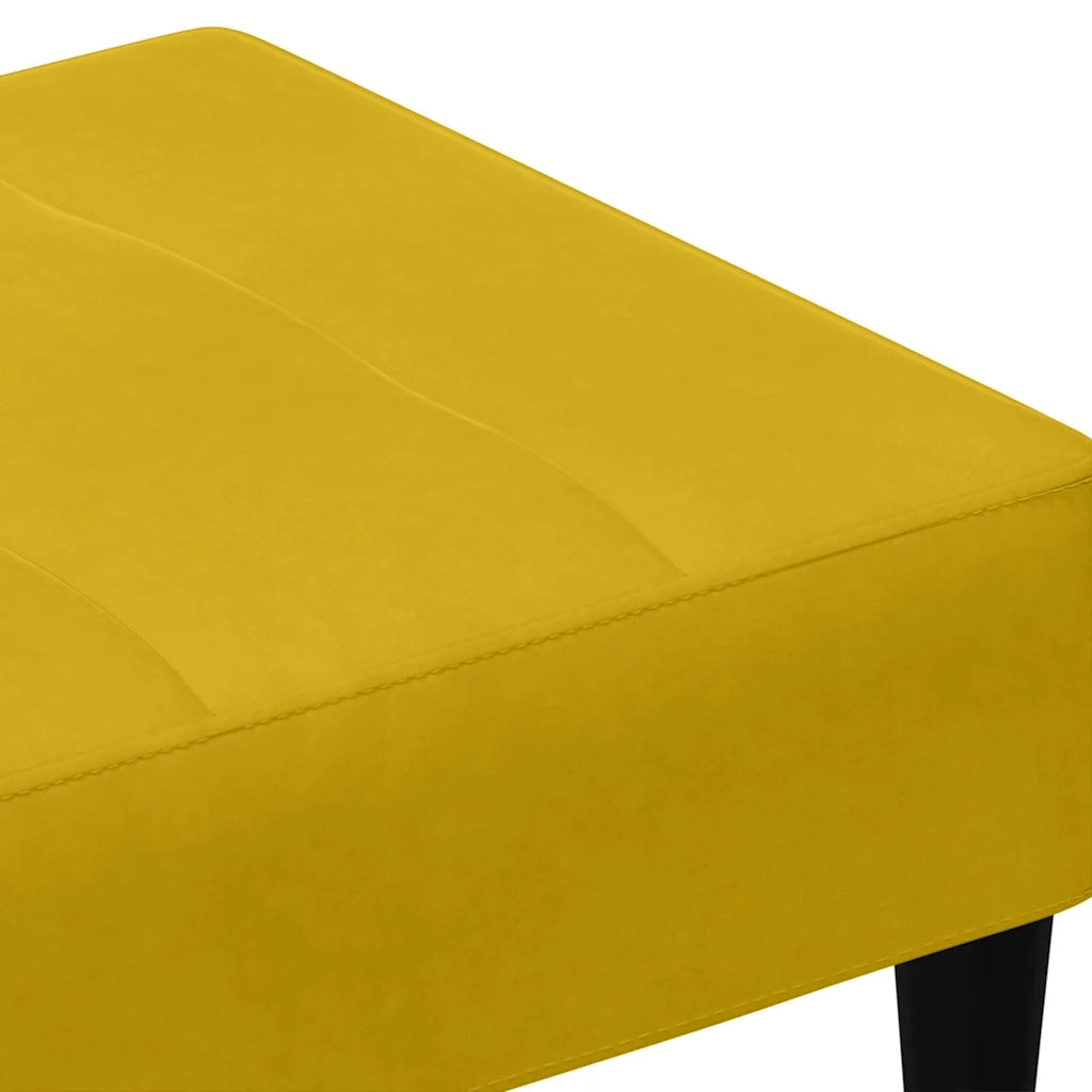 Poggiapiedi Giallo 77x55x31 cm in Velluto 4007370