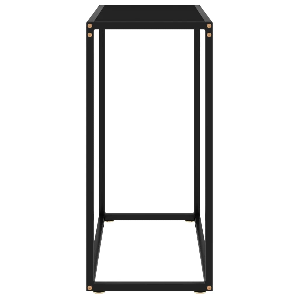 Tavolo Consolle Nero 60x35x75 cm in Vetro Temperato 322804