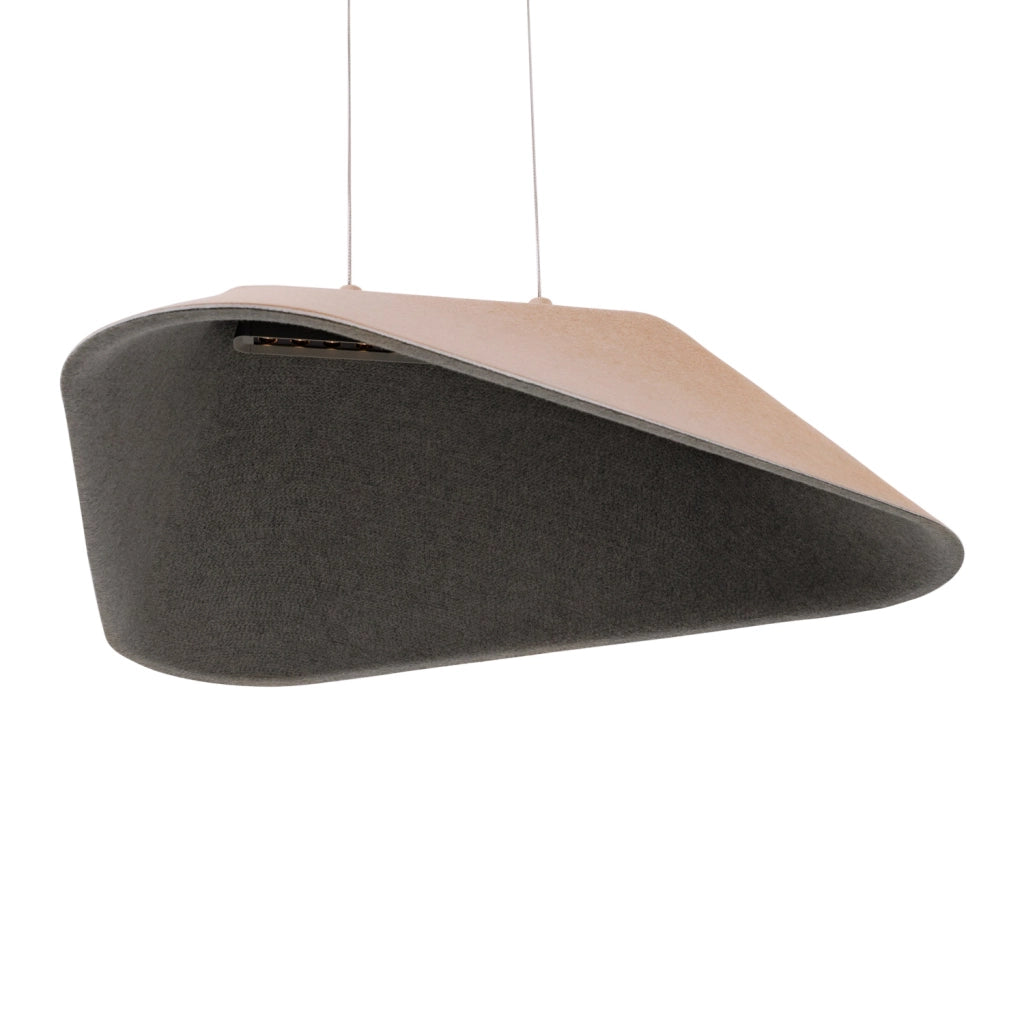 Lampada a sospensione in feltro crema LED 8W Maxlight