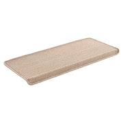 Set di 15 gradini rettangolari antiscivolo 65 x 24 cm con bordo beige 03_0007607