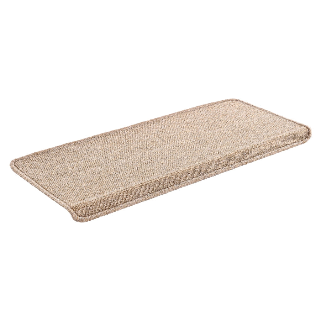 Set di 15 gradini rettangolari antiscivolo 65 x 24 cm con bordo beige 03_0007607