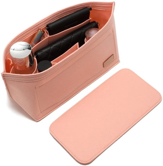 Organizzatore per borse da mano e borse, borsa in velluto, adatto per borse LV Speedy 35 e Neverfull MM (rosa, grande, combinazione)