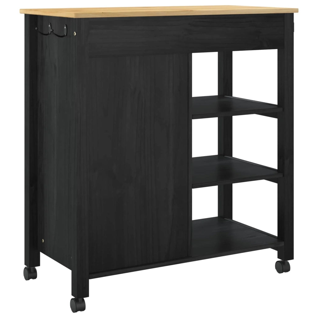 Carrello da Cucina MONZA Nero 84 x 40 x 88,5 cm CFW6154194