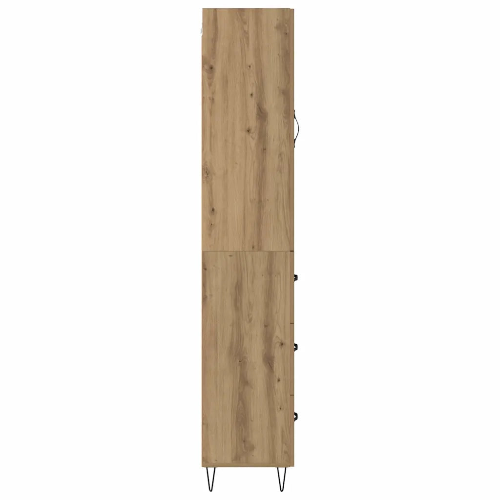 Credenza | Madia | Buffet da pranzo | Armadio da pranzo Rovere artigianale 34,5 x 34 x 90 cm Legno multistrato