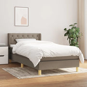 Giroletto a Molle con Materasso-Struttura Letto Tortora 80x200 cm inTessuto 274980