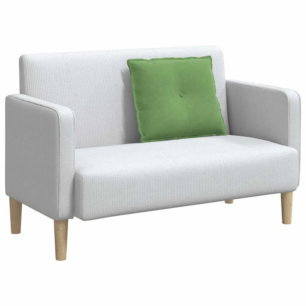 Cuscino per Schiena | Cuscino dorsale Verde chiaro 60 x 50 cm Tessuto in Cords