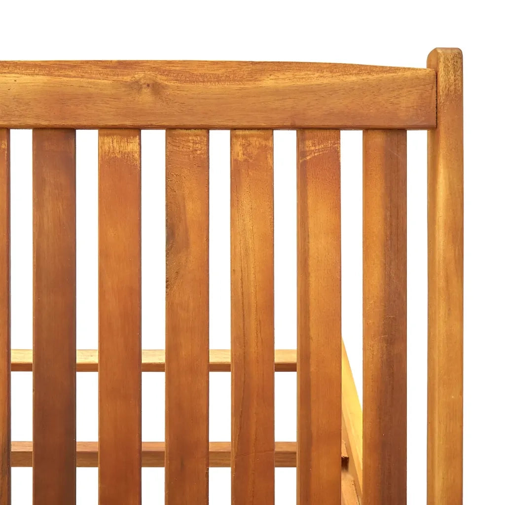 Lettino Prendisole per 2 Persone in Legno Massello di Acacia 311873