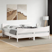 Giroletto senza Materasso Bianco 180x200 cm Legno Massello Pino 3216373