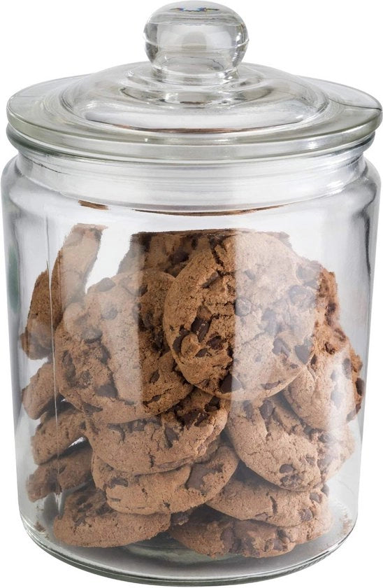 Contenitore di conservazione con coperchio in vetro, 0,9/2/4/6 litri, contenitore per dolci, 2 litri