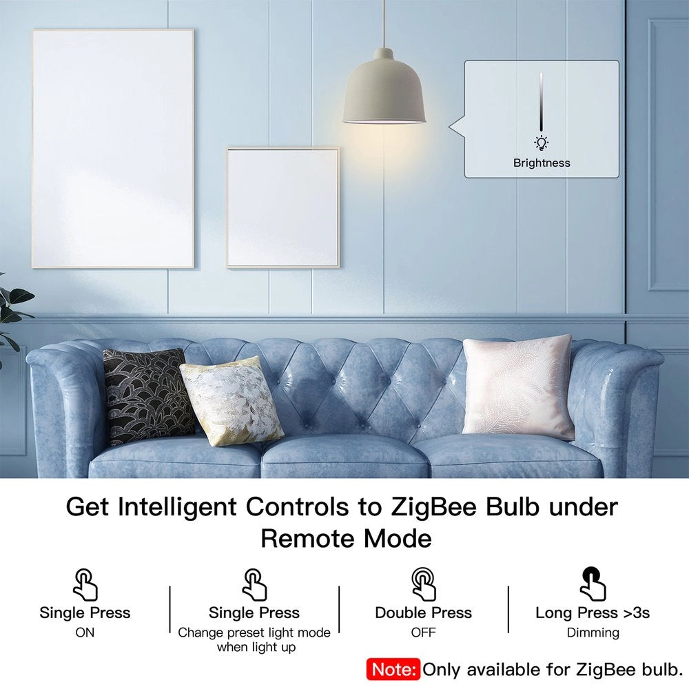 Telecomando Interruttore Magnetico Slim Quadrata , Protocollo ZigBee 3.0, TUYA, Smart Life 3V Con Pile CR2032, Bianco