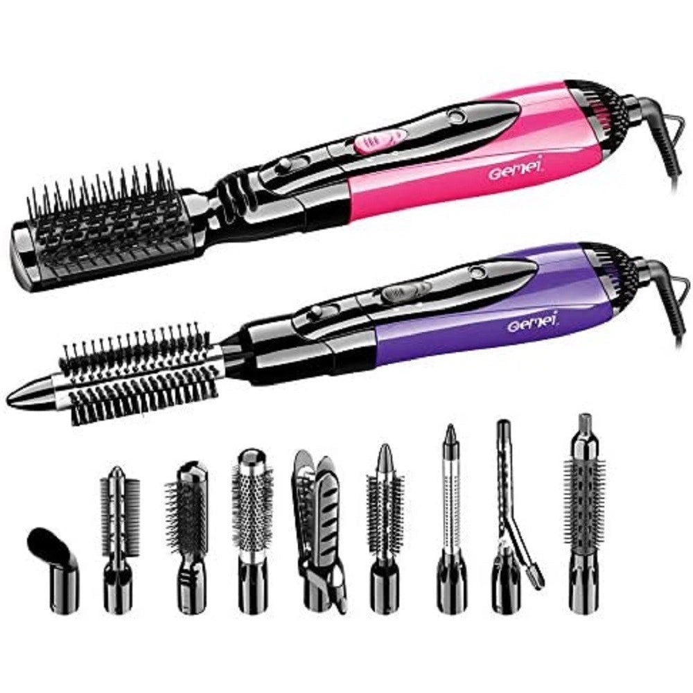 Trade Shop - Styler Ad Aria Calda Professionale 10 In 1 1000w Spazzola Elettrica Phon Gm-4835 -