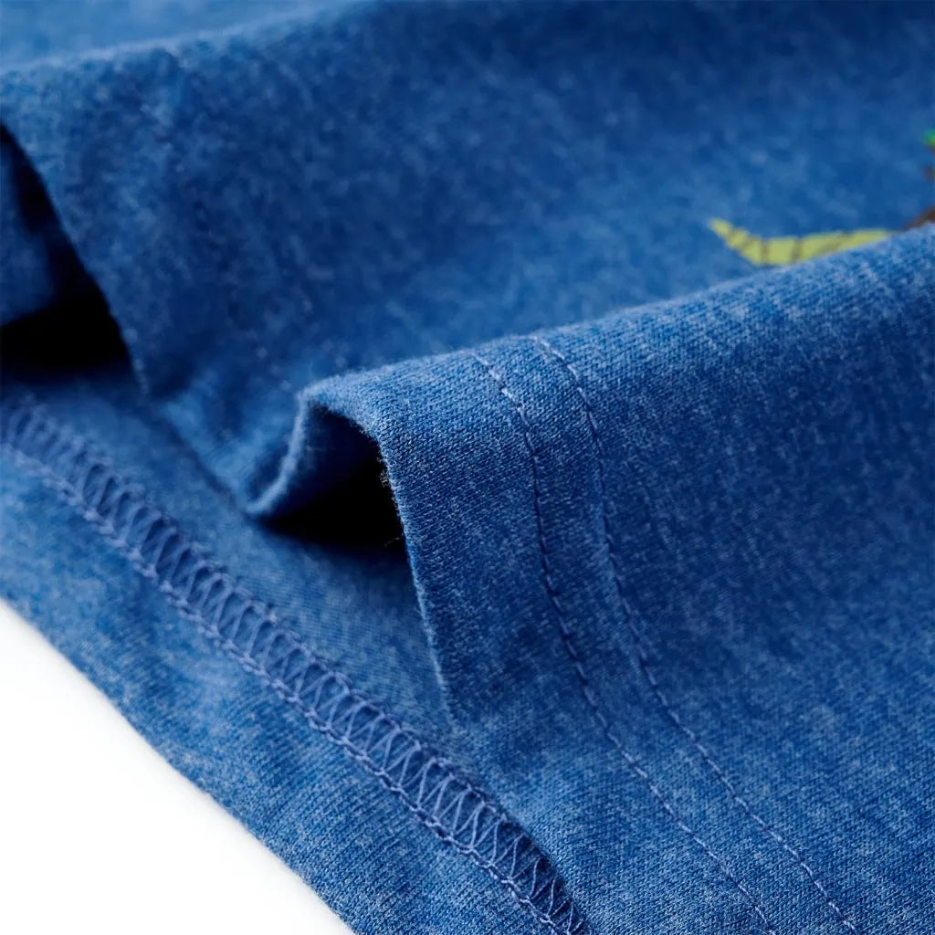Maglietta da Bambino Blu Scuro MÃ©lange 104