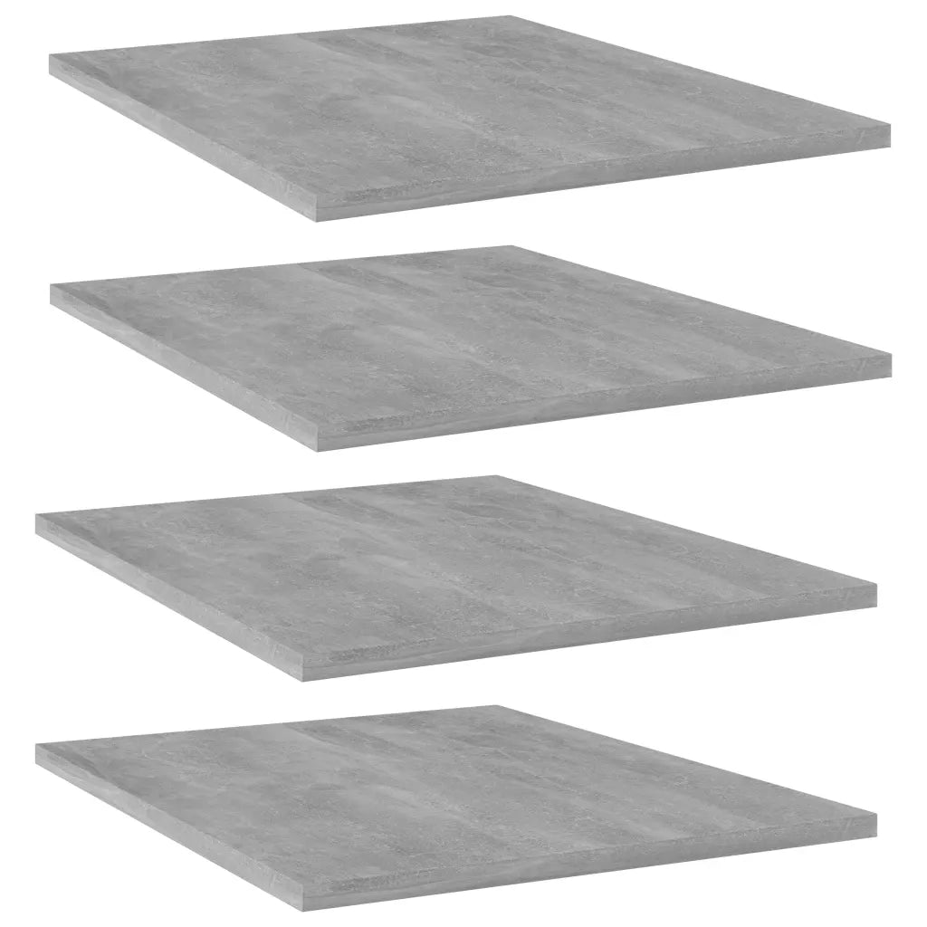 Ripiani per Libreria 4pz Grigio Cemento 40x50x1,5cm Multistrato 805194