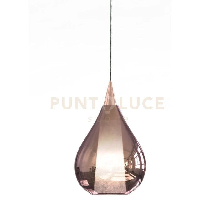SOSPESI-E27M R Sospensione vetro 1 luce color rame attacco E27 diam.20cm senza base