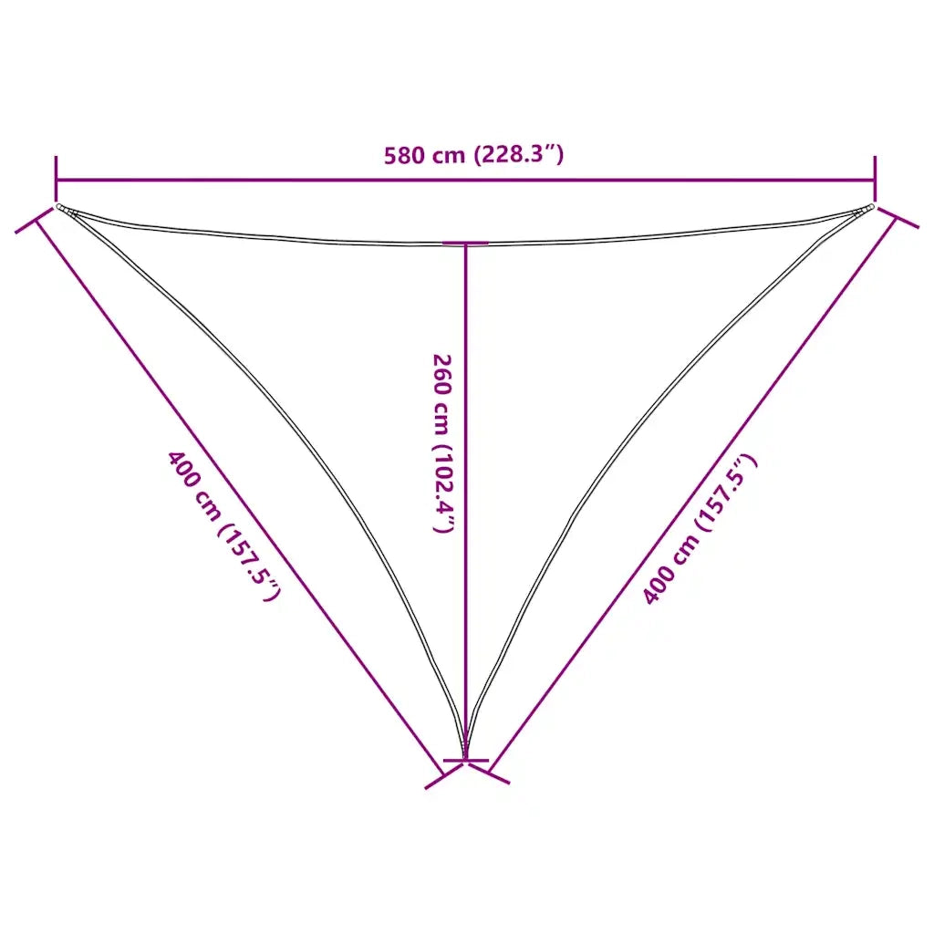 Parasole a vela | Telo Ombra | Vela da ombra Oxford Triangolare 4x4x5,8 m Nero