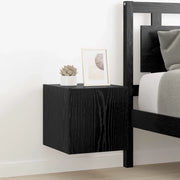 Mobile TV da parete con LED Rovere Nero 30,5 x 35 x 30 cm