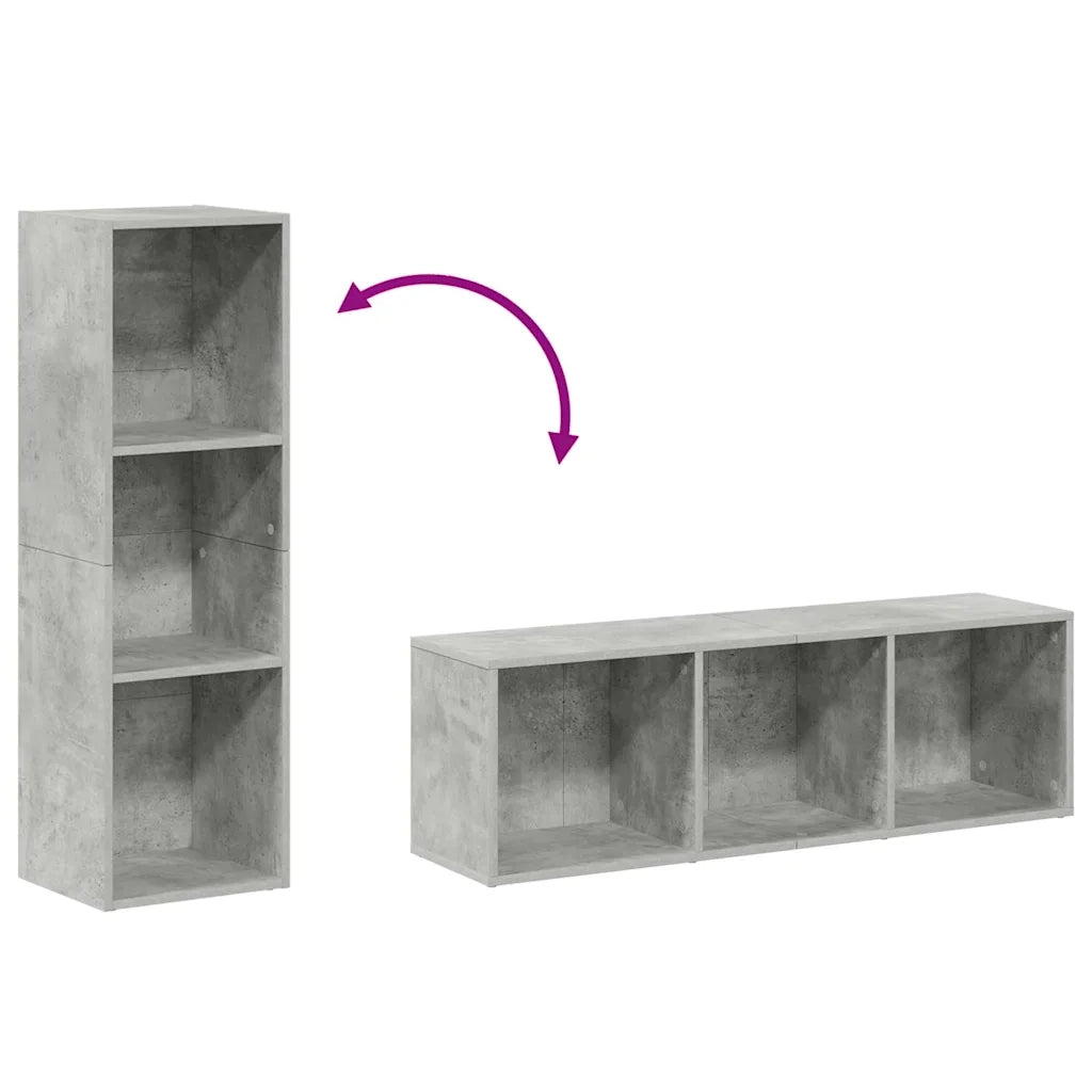 Libreria/Mobile TV Grigio Cemento 36x30x114 cm in Truciolato    cod mxl 33762