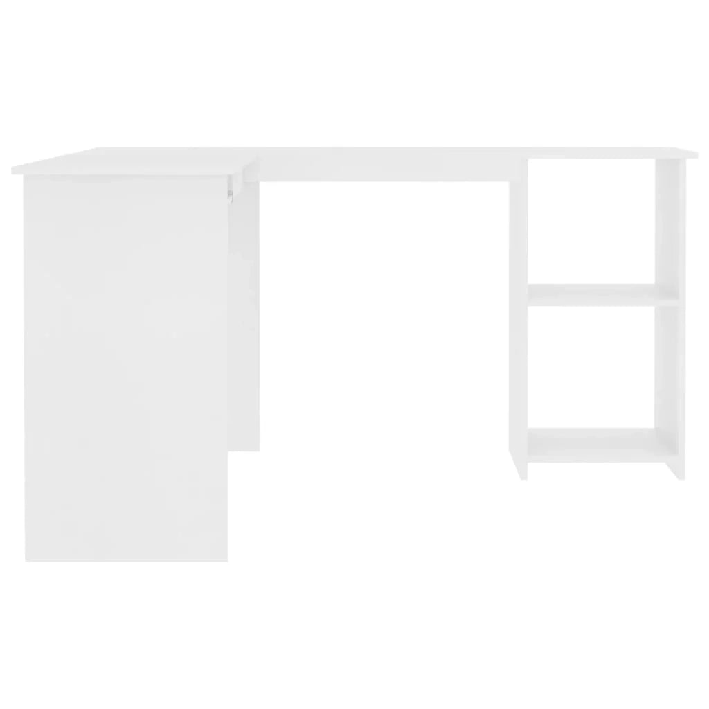 Scrivania angolare a L postazione computer scrivania studio computer 120 x 140 x 75 cm bianco 02_0023681