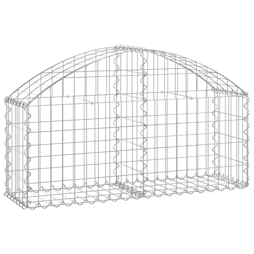 Cesto Gabbione ad Arco 100x30x40/60 cm Ferro Zincato