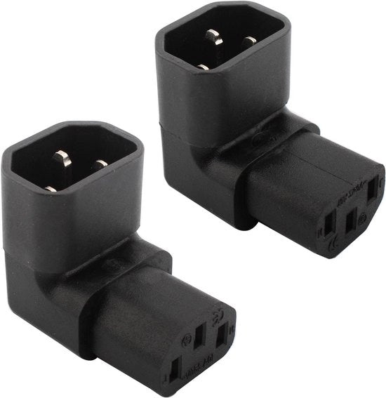 Adattatore di alimentazione estensibile 90 gradi 250V 10A IEC C14 a C13