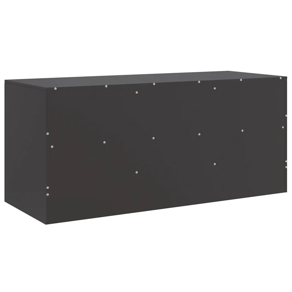 Mobile TV Nero 99x39x44 cm in Acciaio 841733