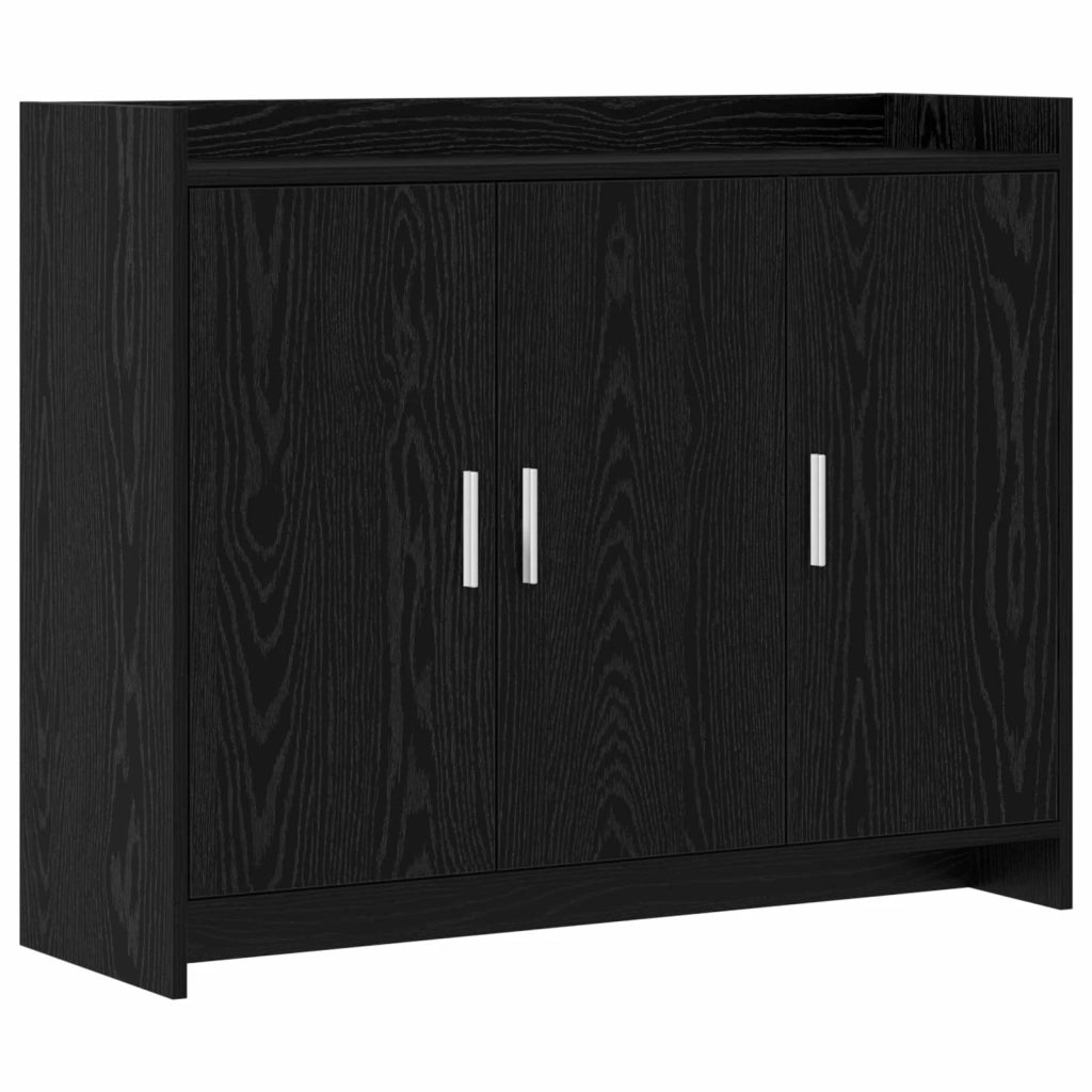 Credenza Rovere Nero 98,5 x 33 x 80 cm Legno ingegnerizzato 8011124