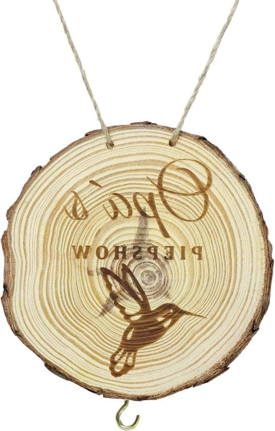 Casa alimentatrice per uccelli in legno con incisione - Regalo di compleanno per appassionato di giardino