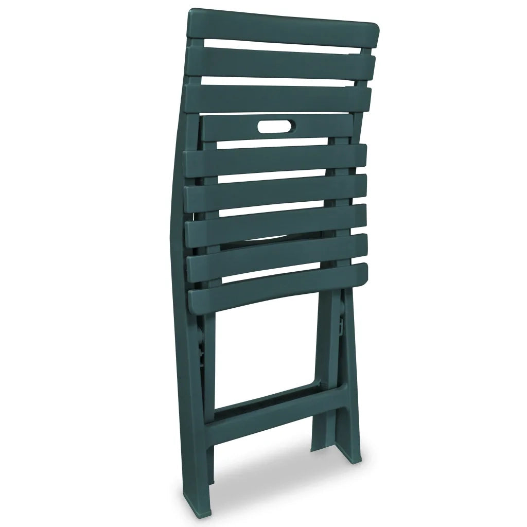 Set da Bistrot 3 pz Pieghevole in Plastica Verde cod mxl 35371