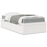 Letto con Materasso-Struttura Letto con Materasso Bianco 90x200 cm in Legno Massello di Pino