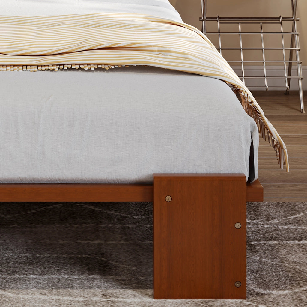 Letto Singolo Imbottito con Testiera ¨C MINIMAL ¨C Pino/Multistrato, Marrone Scuro, 90x200