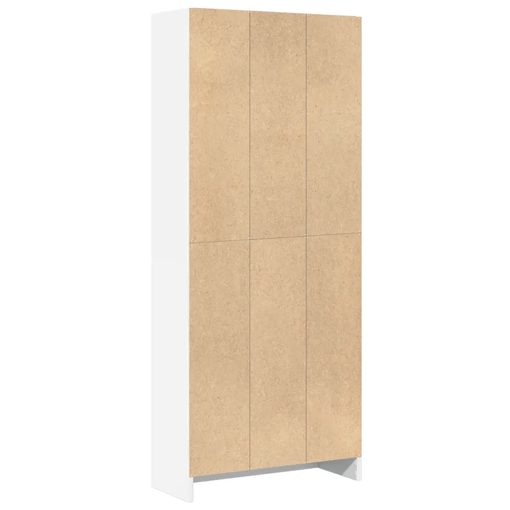 Libreria-Scaffale per Libri-Mobile di Stoccaggio Bianca 60x24x143 cm in Legno Multistrato