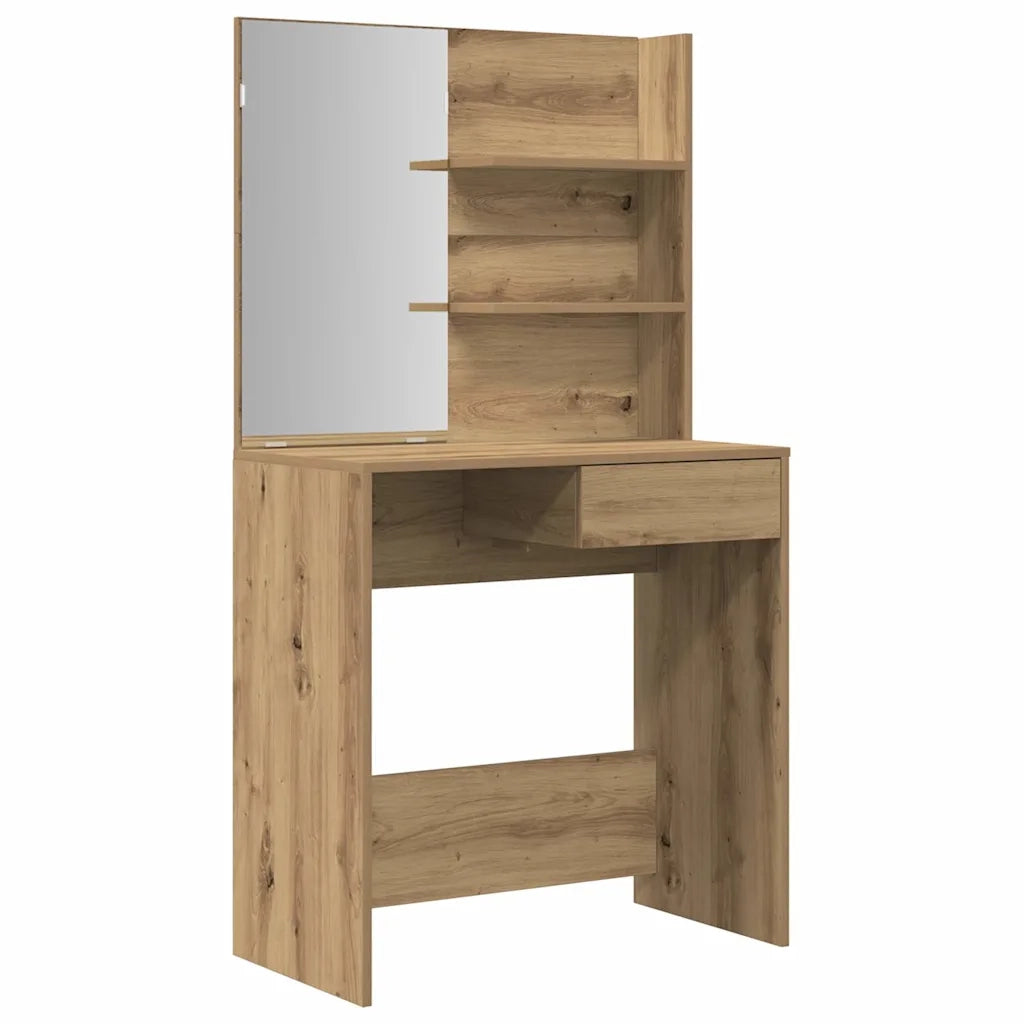 Set Toeletta Rovere Artigianale in Legno Multistrato